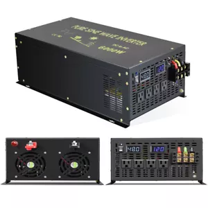 6000W 48V DC to 120/220V AC Pure Sine Wave power Inverter RV Truck Home Solar - Picture 1 of 10
