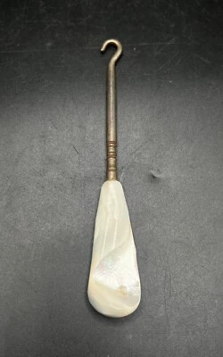 Cierre de zapato gancho botón bota madreperla vintage Foto 1 de 4