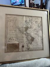 1754 Antique Map North South America West Indies Original Isaak Tirion Amsterdam
