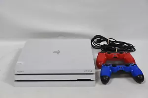 Sony PlayStation 4 Pro 1TB White Console with 2x Controller's - CUH-7102B PS4 - Picture 1 of 23