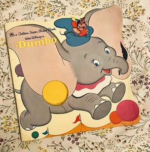 Vintage Walt Disneys Dumbo A Golden Super Shape Book 1977/90 - Picture 1 of 9