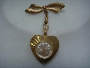 LADIES VINTAGE SUPERSTAR 17 JEWEL SWISS PENDANT WATCH ON BOW & SWIVEL DROP - Picture 1 of 1