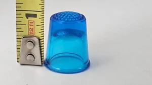 Vintage Crystal Thimble Antique Glass - Light Blue Color - Buy More & Save - Picture 1 of 2