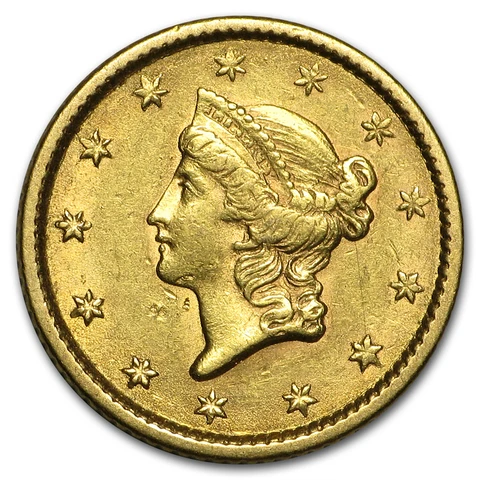 1853 $1 Liberty Head Gold AU - SKU#4253 Cover