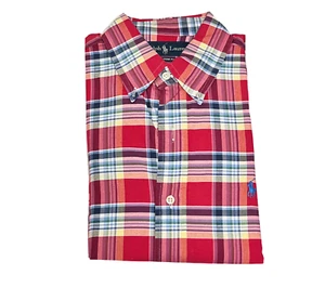 Ralph Lauren Polo Oxford; Highland Rose Tartan Plaid - Small Custom Fit, 32/33 - Picture 1 of 1