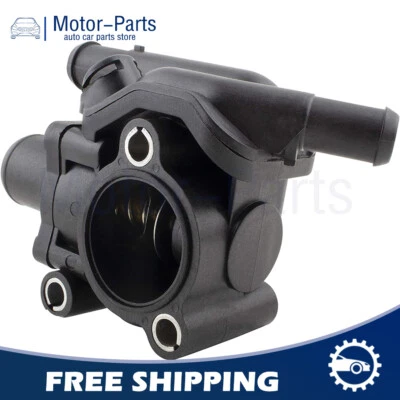 Custom for Ford Focus 2000-2004 Black Thermostat Housing Assembly YS4Z-8592-BD - Image 1 of 4