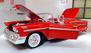 1:24 Chevrolet Impala Ouvert Cabriolet 1958 Rouge Moulé G LGB Maquette Voiture