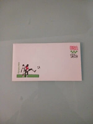  USA 1980 Olympics Soccer Prepaid Envelope 1979 Letter Size Unused  - Image 1 of 4