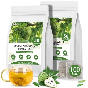 Soursop Blätter Teebeutel reine und natürliche Graviola 100 Teebeutel / 2er Pack - Bild 1 von 10