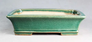 Tokoname Rect. Bonsai Pot by Shibakatsu, #F-33T : 193*140*H51mm - Picture 1 of 8