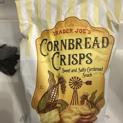 2 Packs Trader Joe's CORNBREAD CRISPS ~Sweet & Salty ~ - Image 1 of 4