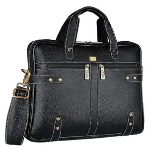 Premium Leather Laptop Office Messenger Shoulder Travel Bag for Men - Picture 1 of 7