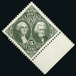 Estampilla de diamantes de franqueo de $5 de los presidentes de Washington Jackson de Estados Unidos #2592 1995 como nueva casi nueva - Imagen 1 de 1