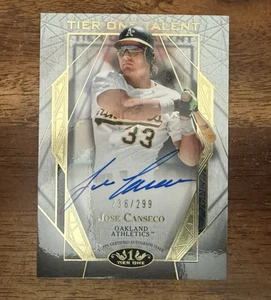 2022 Topps Tier One Talent Autograph Jose Canseco #T1TA-JC AUTO - #/299 - Bild 1 von 2