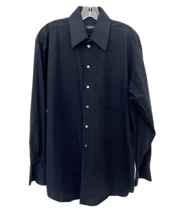 CL001 Herren Claiborne Baumwolle schwarz Hemd (151/2-34/35) M - Bild 1 von 4
