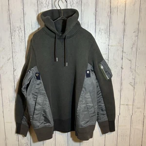 Sudadera con Capucha Sacai MA-1 Gris Algodón Usada Diseño Vintage - Imagen 1 de 17