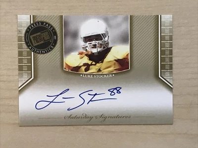 2011 Press Pass Legends Saturday Signatures Luke Stocker #SS-LS Rookie Auto RC - Image 1 of 2