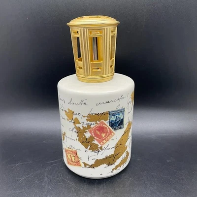 Lámpara de fragancia de porcelana Lampe Berger difusor de aceite sello postal viaje Francia Foto 1 de 4