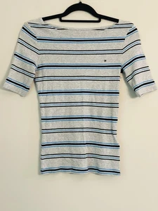 Tommy Hilfiger Women Striped Top XS Tee - Picture 1 of 2