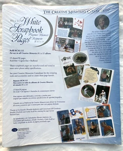 CREATIVE MEMORIES 8 1/2x 11 Scrapbook Album WHITE PAGE REFILL RCM-11S 15 sheets - Picture 1 of 4