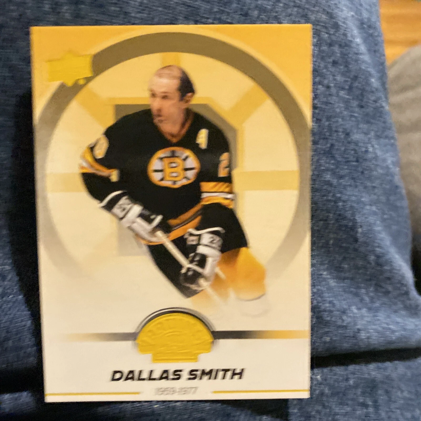 2023-24 Upper Deck Boston Bruins Centennial Yellow Dallas Smith #32