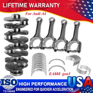 Crankshaft 06L105101D & Con Rod & Bearing Fit Audi A4 A6 Q5 Q7 VW Golf GTI 2.0T - Picture 1 of 17