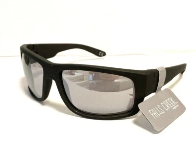 NEW Fall Creek brand SUNGLASSES Men Dark Matte Metallic Brown Silver Mirror  - Image 1 of 4