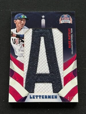 Mark Mathias 2015 Stars & Stripes Game Worn Lettermen Patch Brewers 2/7 - Image 1 of 2