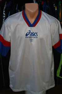 Vintage Asics Football Gear Ultra Rare Training Tour Shirt Jersey Kit Top - Picture 1 of 6