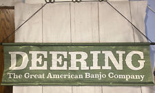 DEERING Great American Banjo Company Banner Sign Advertising Lemon Grove CA for sale