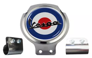 Vespa Mod Target Scooter Bar Badge - FREE BRACKET & FIXINGS - Foto 1 di 2