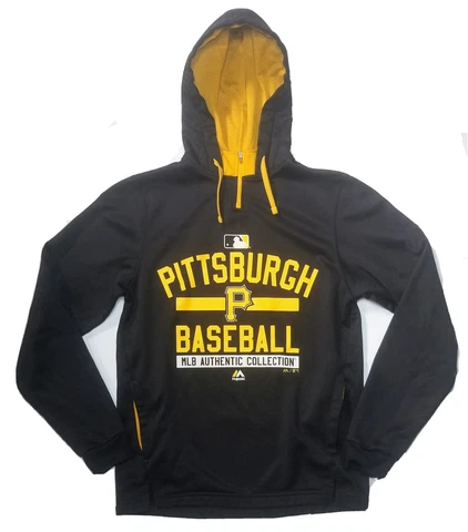 Pittsburgh Pirates Majestic Authentic Collection Hooded Sweatshirt - Mens Small Cover