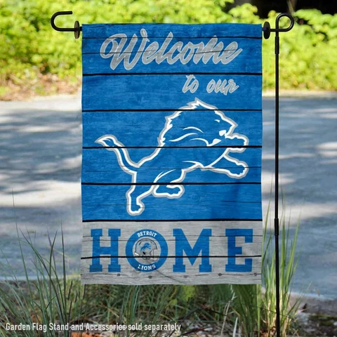 Detroit Lions Welcome Home Decorative Official Garden Yard Banner Flag Cover