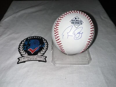 Bruce Bochy Firmado Oficial Serie Mundial 2023 Béisbol Texas Rangers Beckett Foto 1 de 2