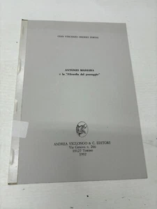 ANTONIO MASSARA E LA ''FILOSOFIA DEL PAESAGGIO'' - OMODEI ZORINI -C. EDITORI - Foto 1 di 1