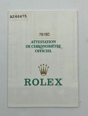 Rolex Datejust 79160 A Serial watch paper 1998-1999 #1419 - Immagine 1 di 4