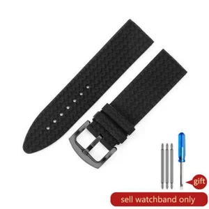 Correa de reloj de silicona clásica 21 23 mm para Chopard 168511 negra + herramientas - Imagen 1 de 12