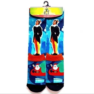 Elf Movie Crew Socks Mens Womens Buddy Christmas Y2K Santa NYC Central Park Gift - Picture 1 of 5