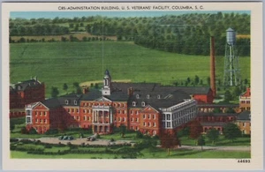Administration Building, U. S. Veterans Facility, Columbia SC Linen Postcard  - Picture 1 of 2