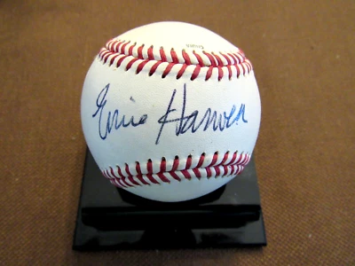 ERNIE HARWELL HOF MLB SPORTSCASTERS SIGNED AUTO VINTAGE DIAMOND BASEBALL JSA - Image 1 of 3