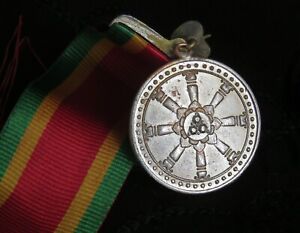 1957 Thailand Medal Amulet 2500 Years of Buddhism Buddhist Wheel Ribbon Thai