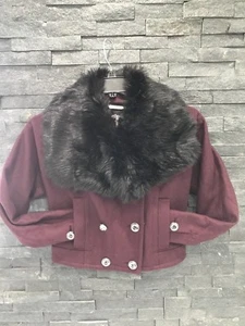 Neu mit Etikett Juicy Couture Fliegerjacke Kunstfell dunkel Cabernet Mod Gr. XS  - Bild 1 von 8