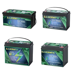 12V/24V/48V LiFePO4 Lithium Battery 50Ah/100Ah BMS Deep Cycle For Marine RV - Picture 1 of 41