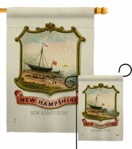 Stemma Bandiera da Giardino New Hampshire Stati Americani Striscione Decorativo da Giardino - Foto 1 di 19