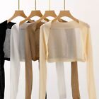 Short Sun Protection Knitted Cardigan Loose Long Sleeve Shirt Thin Coat  Women