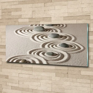 Acrylglas-Bild Wandbilder Druck 125x50 Deko Kunst Zen Steine Sand - Bild 1 von 6