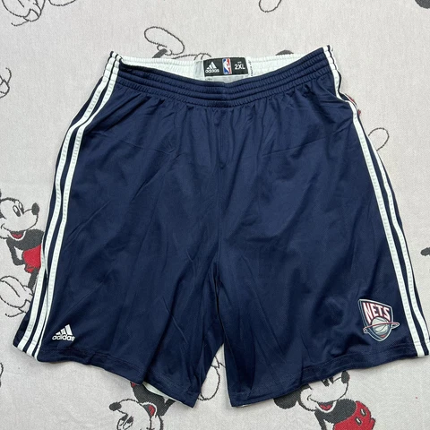 VTG Adidas New Jersey Nets Basketball Shorts Blue Men’s Size 2XL + 0 L 36 x 9 Cover
