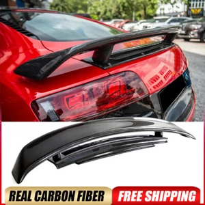 For Audi R8 GT V8 V10 Coupe 08-15 Real Carbon Rear Trunk Lip Spoiler Sport Wing - Picture 1 of 15