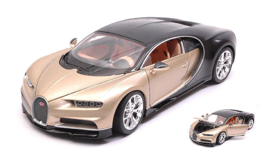 Welly BUGATTI CHIRON GOLD BLACK 1:24-27 - Immagine 1 di 1