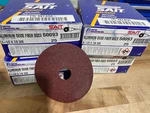 United Abrasives SAIT 50093 4-1/2 x 7/8 Fiber Discs 50 Grit 25 Pk - Picture 1 of 1